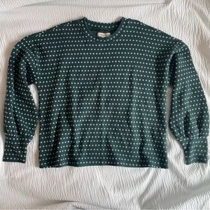 Madewell Green, Patterned Long-Sleeve Top